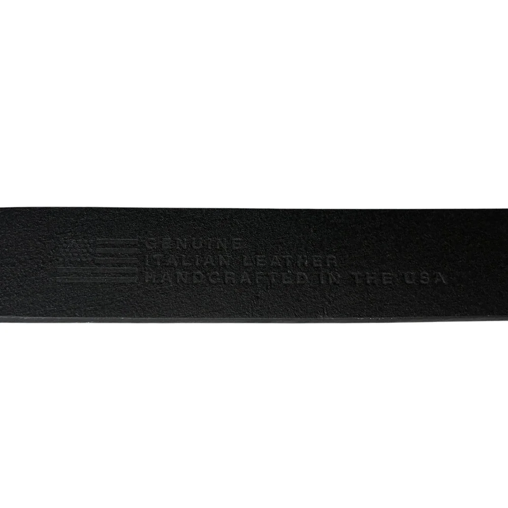 Mens Wearhouse Black Italian Leather Belt Size 42‎ Handcrafted USA 12615-001